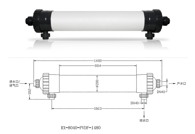 膜组件RX-8040-PVDF-1480